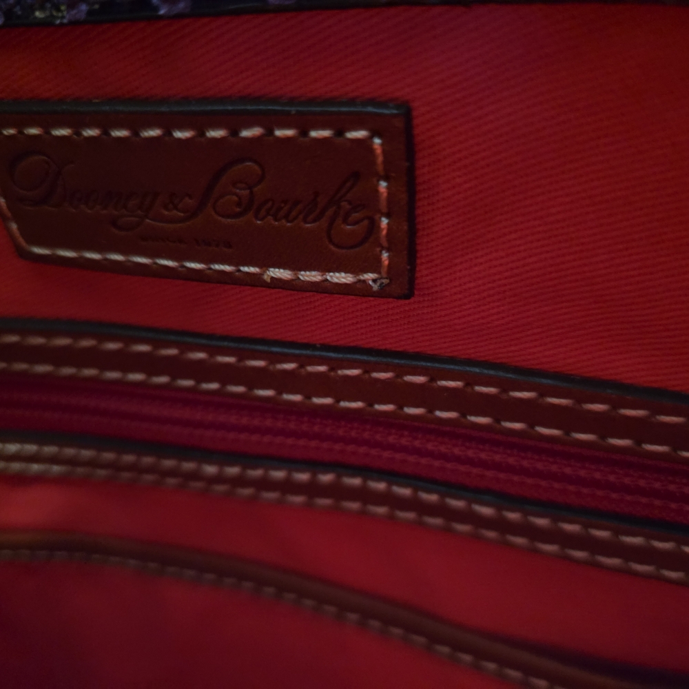Dooney & Bourke Purple Snake Print Shoulder Bag - Picture 7 of 7